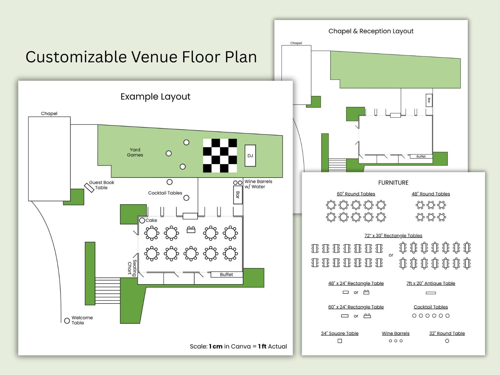 Custom venue floor plan template